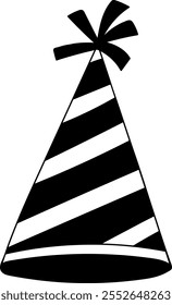 Striped party hat for fun and festive celebrations