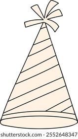 Striped party hat for fun and festive celebrations