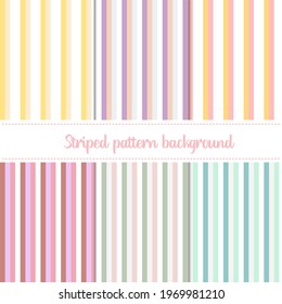 Striped pattern backgrounds, color pastel