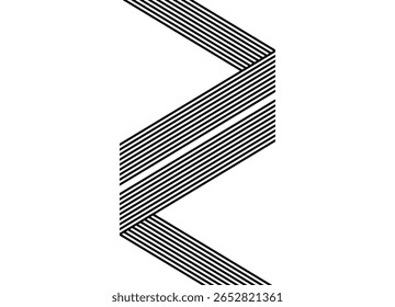 Striped pattern of black broken parallel lines on a white background. Background in retro style for advertising, covers, packaging, web design. Strict Design element. Arrows