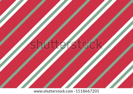 Striped pattern. Christmas colors. Oblique diagonal lines. Seamless background for printing on fabric, gift wrap, scrapbooking, interior items. Vector illustration
