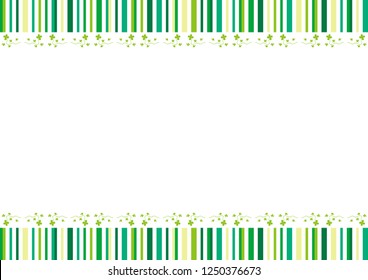 striped pattern and clover frame