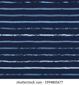  striped pattern, dark blue navy stripe seamless background, sea brush strokes. vector grunge stripes, nautical paintbrush line
