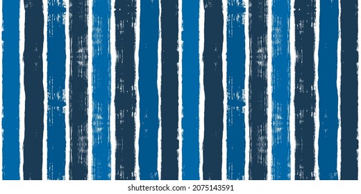 striped pattern, dark blue navy stripe seamless background, sea brush strokes. vector grunge stripes, nautical paintbrush line