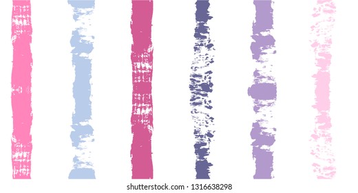 striped pattern, girly seamless background. paint ink brush strokes. Hand drawn vector grunge stripes, cute baby paintbrush line backdrop