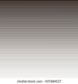 Striped pattern with horizontal line. Black and white fashion graphics design. Strict graphic background. Retro style. Template for wallpaper, wrapping, textile, fabric.  Vector halftone Illustration.