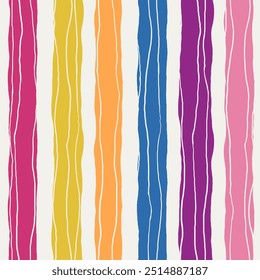 Striped pattern. Imperfect irregular lines. Colorful vertical stripes. Doodle vector background.

The images are created without the use of any artificial intelligence software at any stage