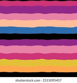 Striped pattern. Imperfect irregular lines. Colorful horizontal stripes. Doodle vector background.

The images are created without the use of any artificial intelligence software at any stage