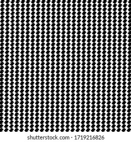 Striped pattern made of small patches lined up vertically. Textile material. Graphics in black and white.