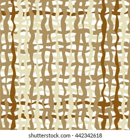 Striped pattern mesh, curve, cell, seamless vector background.