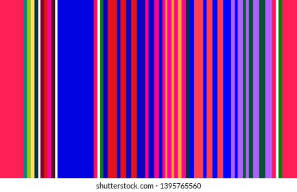 Striped Pattern, Mexican Sarape Pattern Texture, Multicolor Lines, Vertical Lines