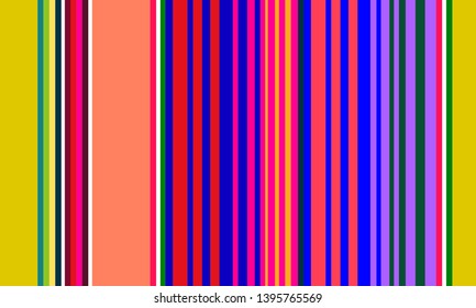 Striped Pattern, Mexican Sarape Pattern Texture, Multicolor Lines, Vertical Lines