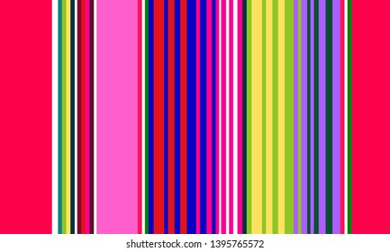 Striped Pattern, Mexican Sarape Pattern Texture, Multicolor Lines, Vertical Lines
