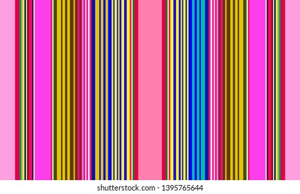 Striped Pattern, Mexican Sarape Pattern Texture, Multicolor Lines, Vertical Lines