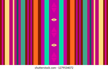 Striped Pattern, Multicolor Background, Colorful Mexican Traditional Sarape
