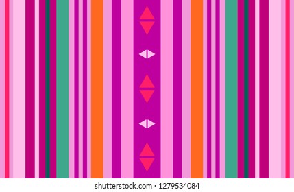 Striped Pattern, Multicolor Background, Colorful Mexican Traditional Sarape