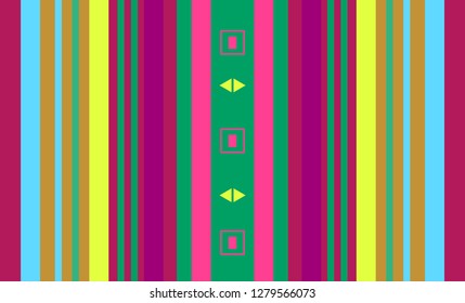 Striped Pattern, Multicolor Background, Colorful Mexican Traditional Sarape