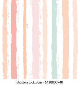 striped pattern, pink girly stripe seamless background, for wrapping, wallpaper, textile. paint ink brush strokes. vector grunge stripes, cute baby paintbrush line backdrop