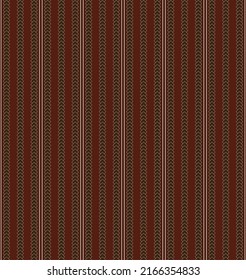 Striped pattern in red and brown color. Upholstery textile decor, seamless fabric swatch.
