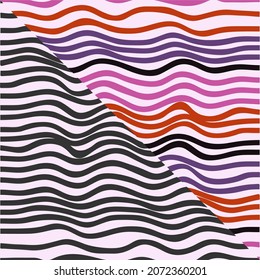  Patrón rayado de color retro fondo de chevron. Decoración de arte vectorial. Afiches de época, papel pintado, embalajes impresos, textiles