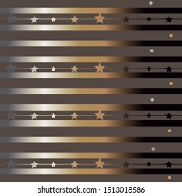 Striped pattern with  stars. Suitable for Beauty and Luxury Products. Vector Illustration. 