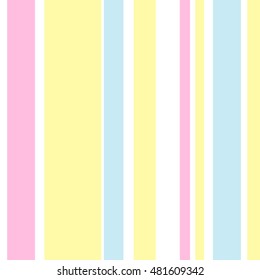 Striped pattern with stylish and bright colors. Blue, pink and yellow stripes