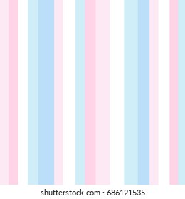 Striped pattern with stylish and bright colors. Pink, blue and white stripes. Background for design in a vertical strip