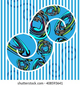 Striped pattern with twisted patterns