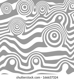 Striped Pattern.     Vector illustration.    Black and white Curved Stripes. Zebra texture.