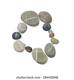 striped pebbles circle. one layer for each one