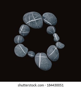 striped pebbles circle. one layer for each one