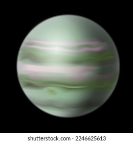 striped planet jupiter in space