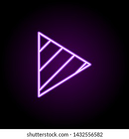 striped play sign neon icon. Elements of web set. Simple icon for websites, web design, mobile app, info graphics