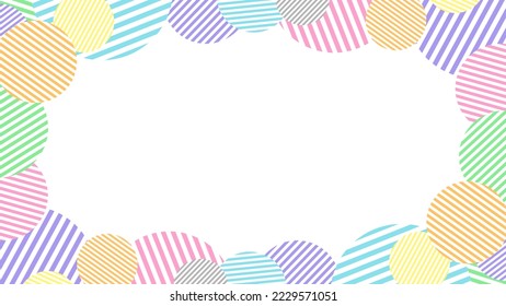 Striped polka dot design frame.