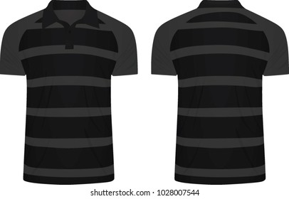 Striped polo t shirt.  vector illustration