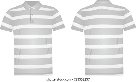 Striped polo t shirt. vector illustration