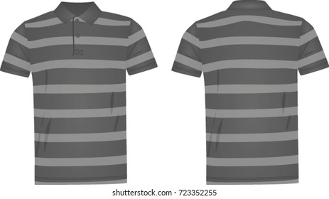 Striped polo t shirt. vector illustration