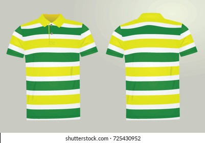 Striped polo t shirt. vector illustration 