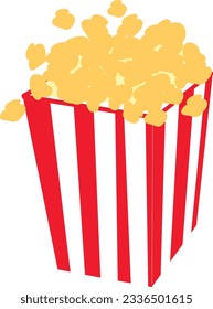 striped pop corn bucket container 1