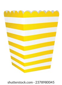 Stripte Popcornbeutel. Vektorgrafik