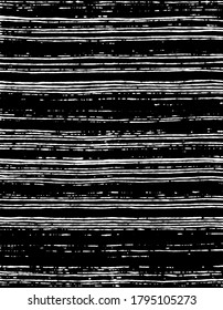 Striped poster background with grungy texture hand painted with ink brush. Vector illustration