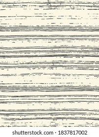 Striped poster background with grungy texture hand painted with ink brush. Vector illustration