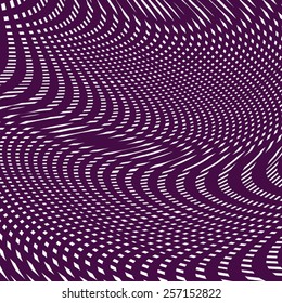 Striped  psychedelic background.  Op art style contrast pattern.