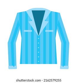 striped pyjama icon on white background