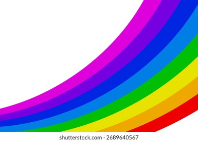 Striped Rainbow Background. Colorful Multicolor Lines. Wallpaper. Vector Illustration