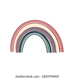 Boho Regenbogen. skandinavischer Regenbogen