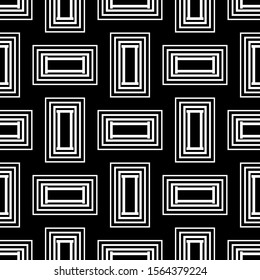 Striped rectangles. Ethnic boho seamless background. Tribal pattern. Folk motif. Vector illustration for web design or print.