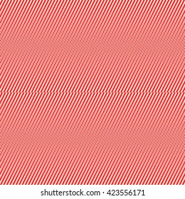 Striped red grid pattern. Abstract repeated crossing harp lines texture background. Vector illustration
