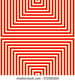Striped red white pattern. Abstract repeat straight lines geometric texture background. Vector illustration