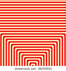Striped red white pattern. Abstract repeat angular lines texture background. Vector illustration